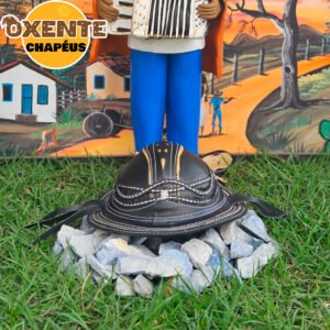 Chapéu Dominguinhos Preto com Dourado - Imagem 1